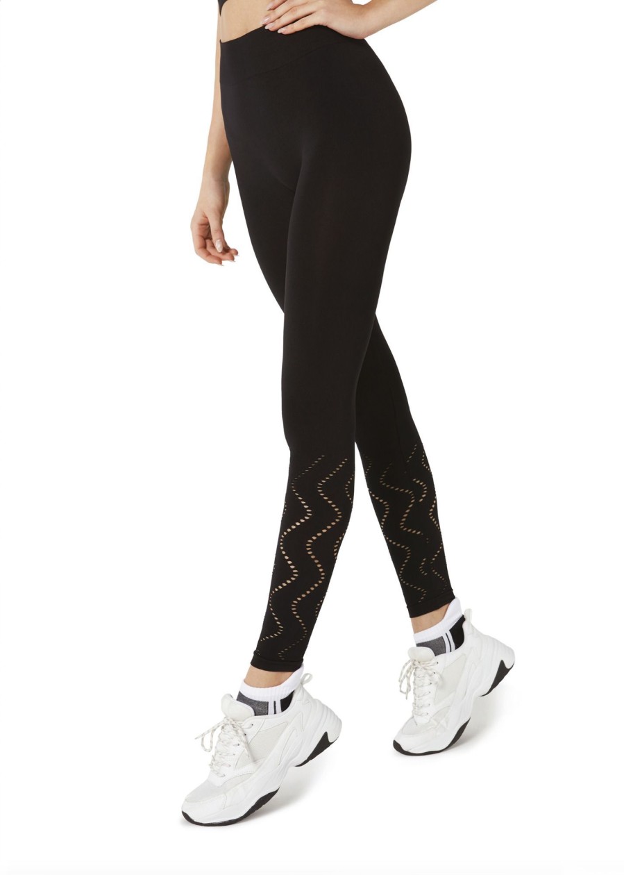 Golden Lady Leggings Con Microfori