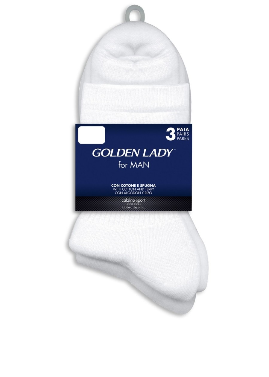 Golden Lady Calzino Cotone E Spugna 3 Paia